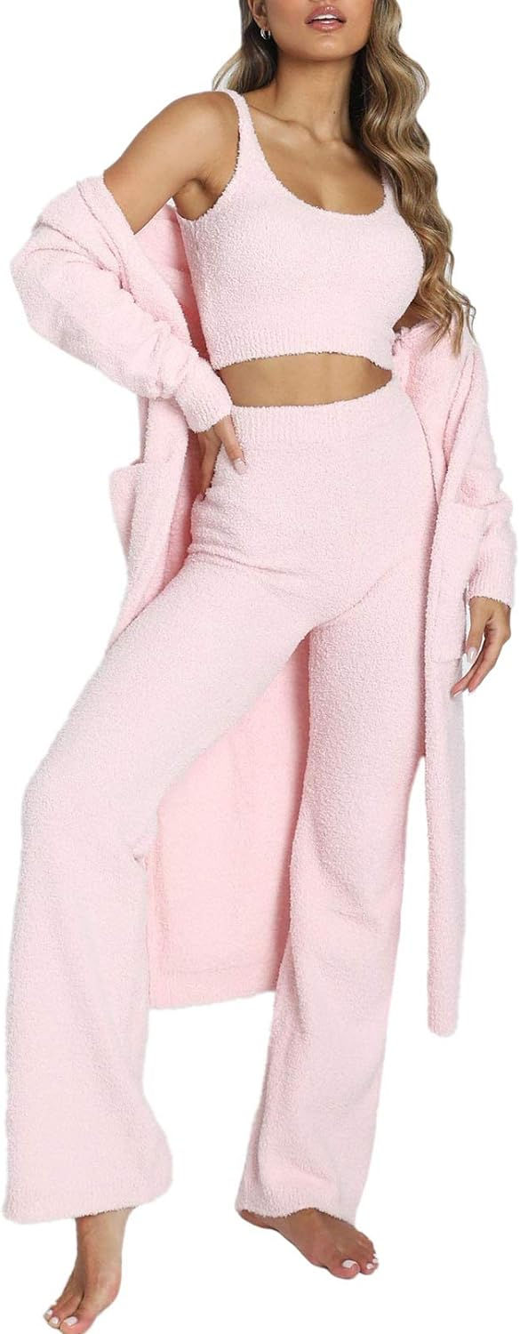 Thumbnail: Women's Fuzzy 3 Piece Sweatsuit 