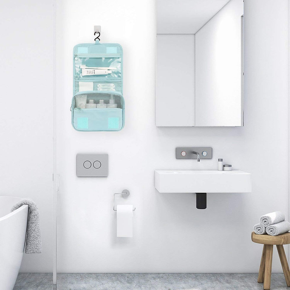 Thumbnail: Hanging Toiletry Bag - Large Cosmetic Makeup Travel Organizer for Men & Women w