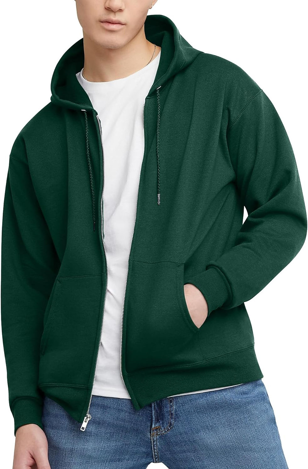 Thumbnail: Men's Hoodie, EcoSmart Fleece Zip-Front Hooded Sweatshirt