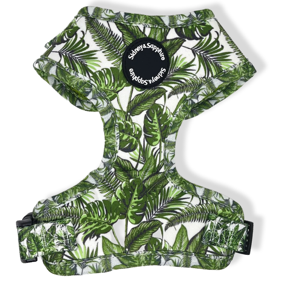 Thumbnail: Green Plant Leaf 'Botanical Bella' Monstera Dog Harness