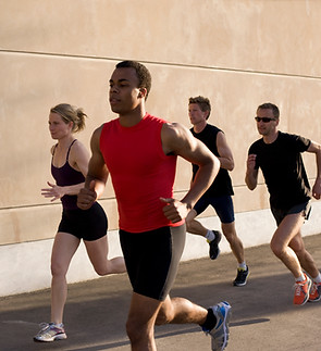 Group Running Outdoors