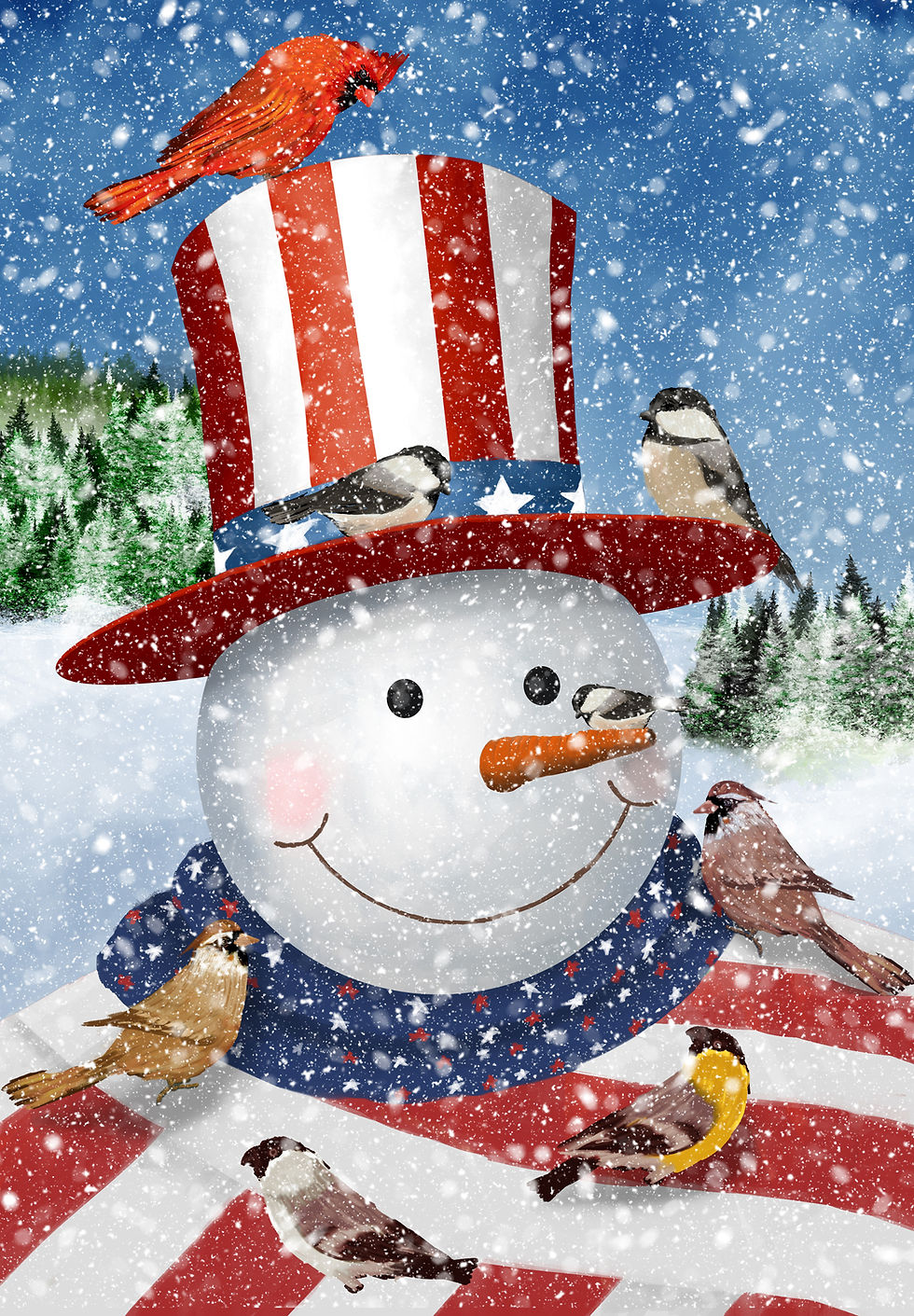 FL_AmericaForever_Flags_Winter Snowman H