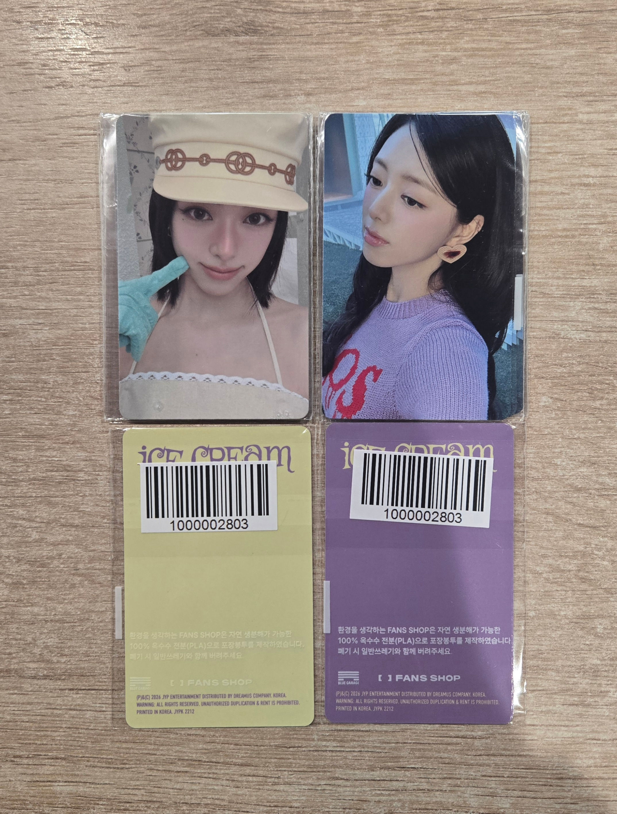 YUNA (ITZY) Ice Cream FANS SHOP POB Photocard