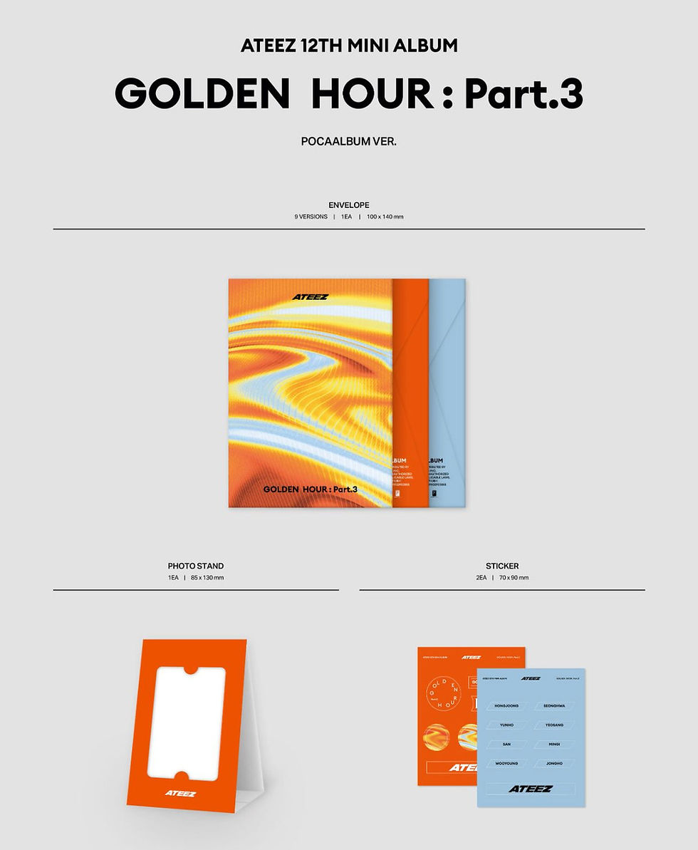 ATEEZ GoldenHour Part.3 pocaalbam 9枚セット ATEEZ GoldenHour Part.3 pocaalbam 9枚セット ATEEZ GOLDEN