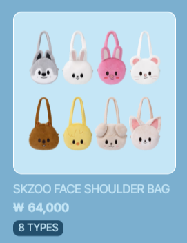 PREORDER] Stray Kids SKZOO POP-UP STORE STAY DAY FACE SHOULDER BAG