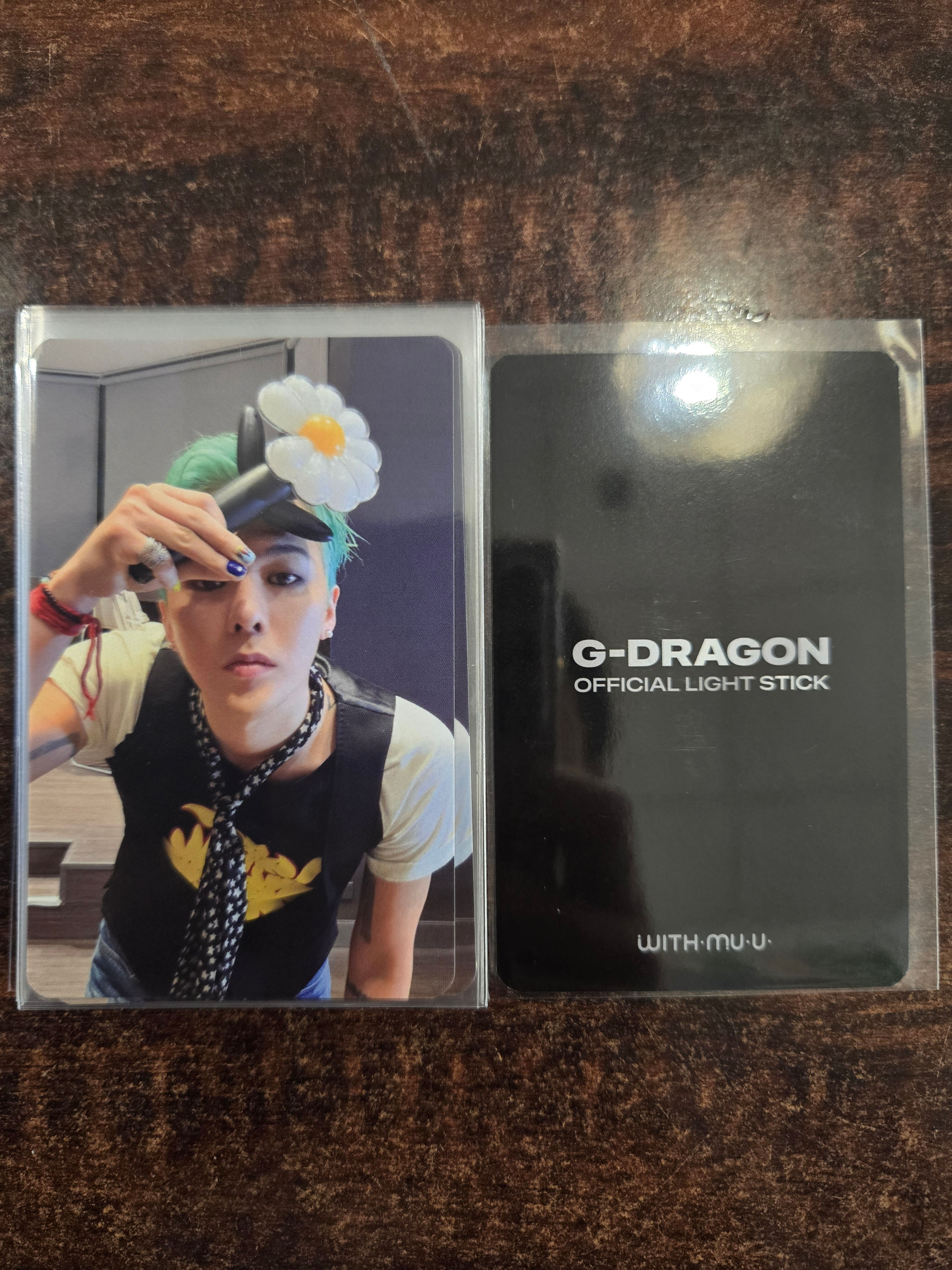 G-DRAGON (BIGBANG) Official Light Stick WITHMUU POB Photocard