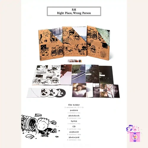 アイドル BTS RM Right Place wrong Person Hoodie BLUZA RM RIGHT PLACE, WRONG PERSON BEŻOWA