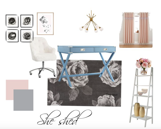 I want to create a space that is girly, light & productive