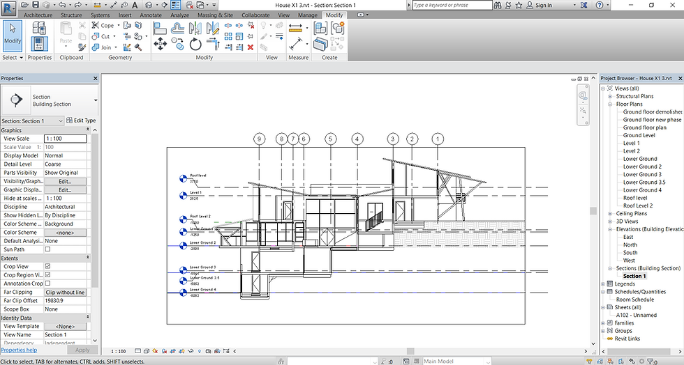 Section cut