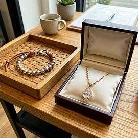 A selection of women's jewelry, featuring both casual pieces and elegant luxury designs.