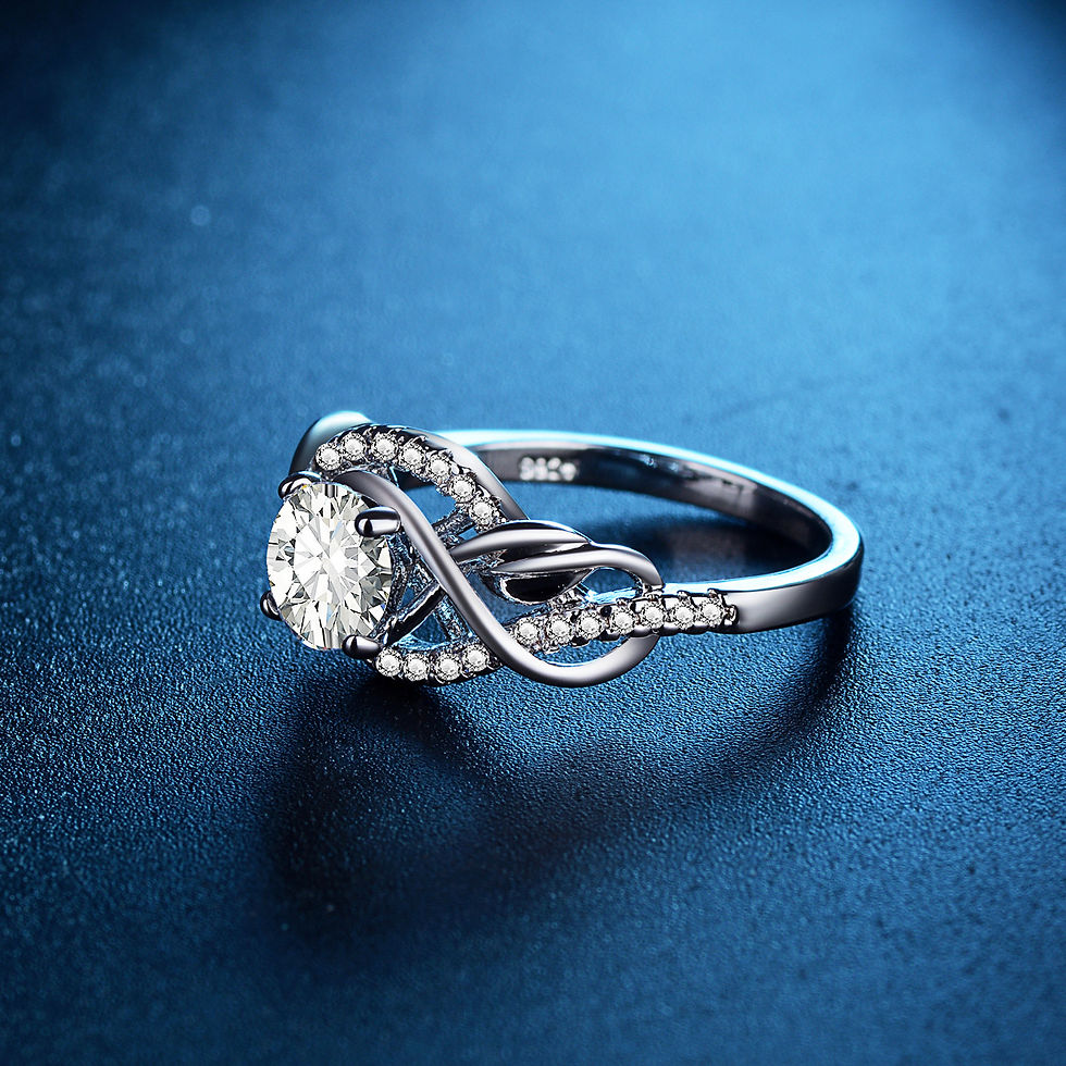 Thumbnail: Flower Diamond Ring Affordable Wedding Ring