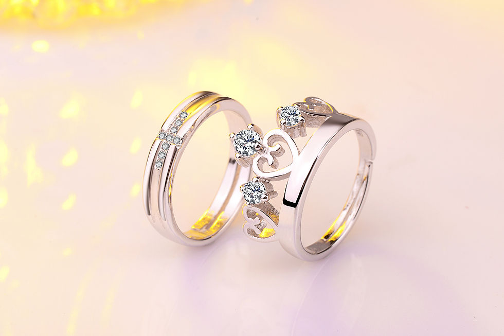 Thumbnail: 925 Silver Diamond Crown Ring