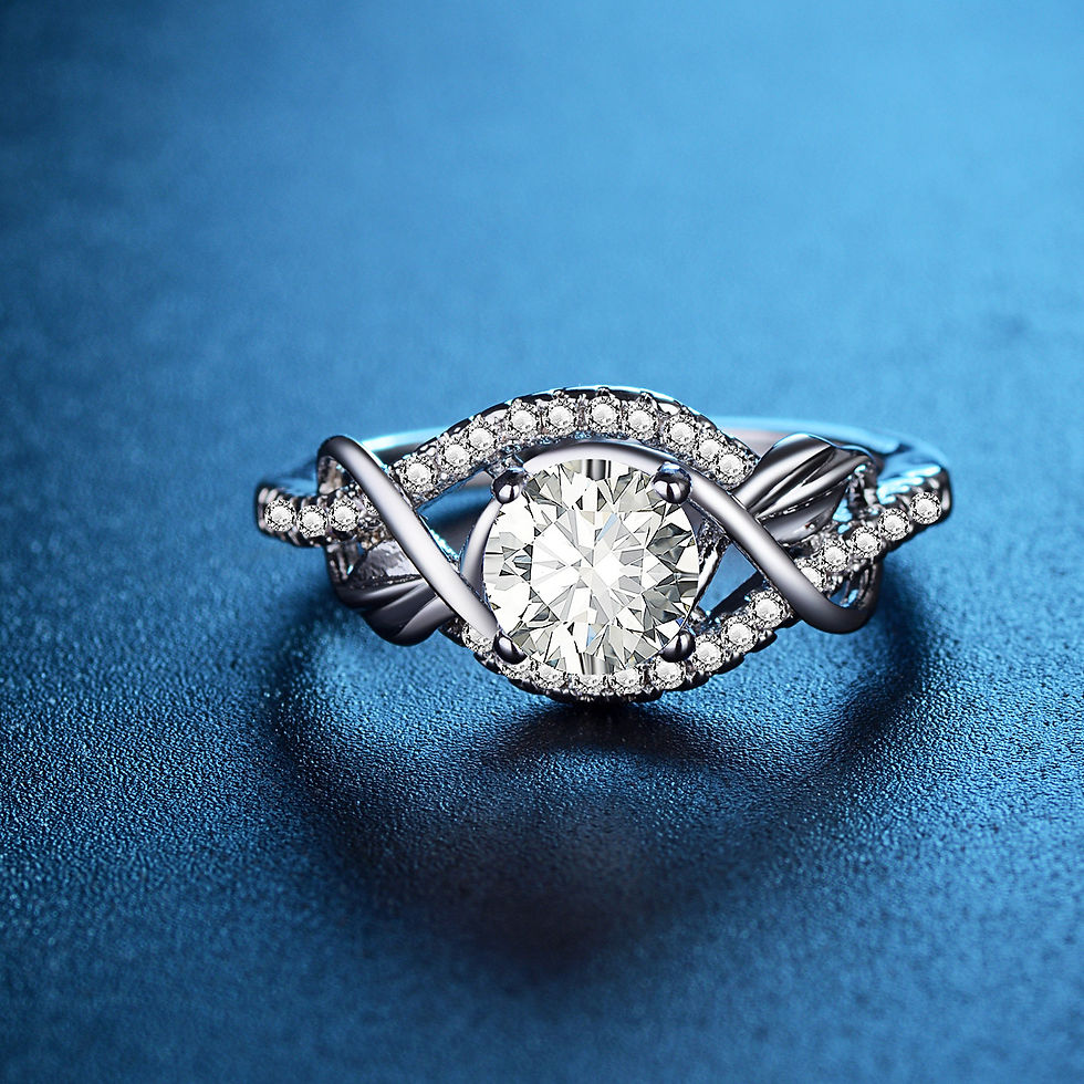 Thumbnail: Flower Diamond Ring Affordable Wedding Ring