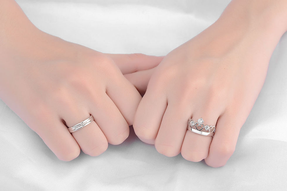 Thumbnail: 925 Silver Diamond Crown Ring
