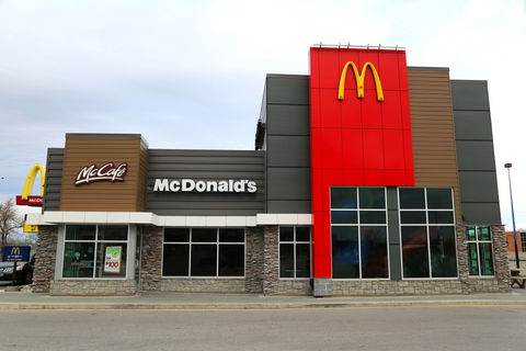 McDonalds Siding 
Grey Metal Panels 
