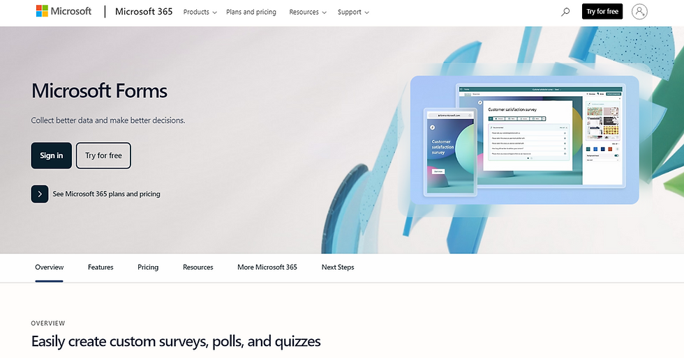 Microsoft Forms - Formularze Microsoft