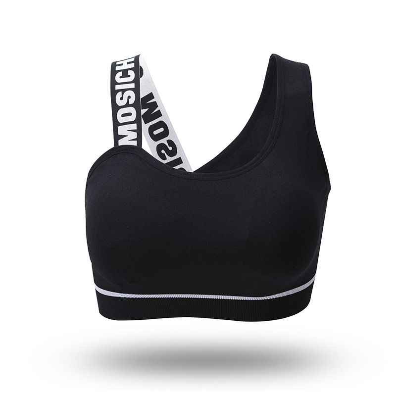 Thumbnail: Women’s One Shoulder Padded Sports Bra Activewear Medium Impact