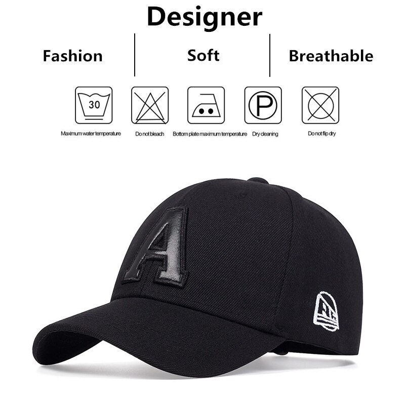 Thumbnail: Embroidery Leather‑Label Snapback Baseball Cap