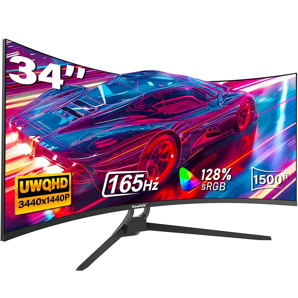 Thumbnail: 34" Ultra-Wide Curved Gaming Monitor – WQHD 3440×1440, 165Hz, 1500R Screen
