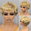 Thumbnail: Brown Pixie Cut Wig with Bangs – Straight Brazilian Human Hair for Women
