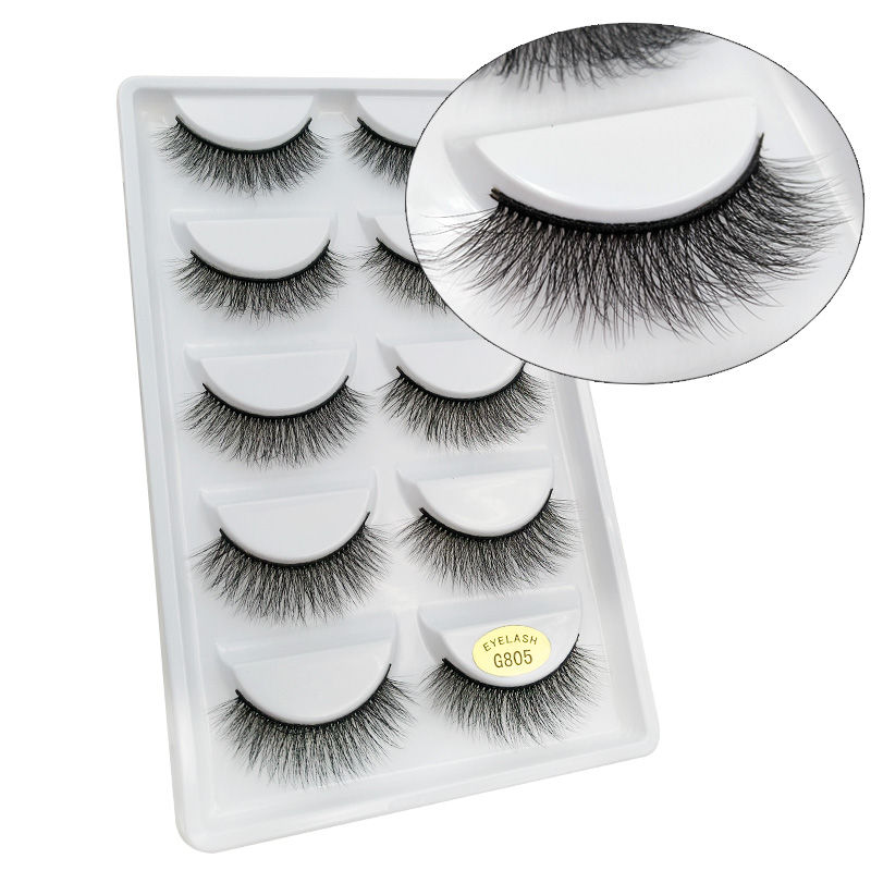 Thumbnail: YSDO 3/5‑Pair 3D Faux Mink Soft Natural Thick Long Full Strip Eyelashes Set
