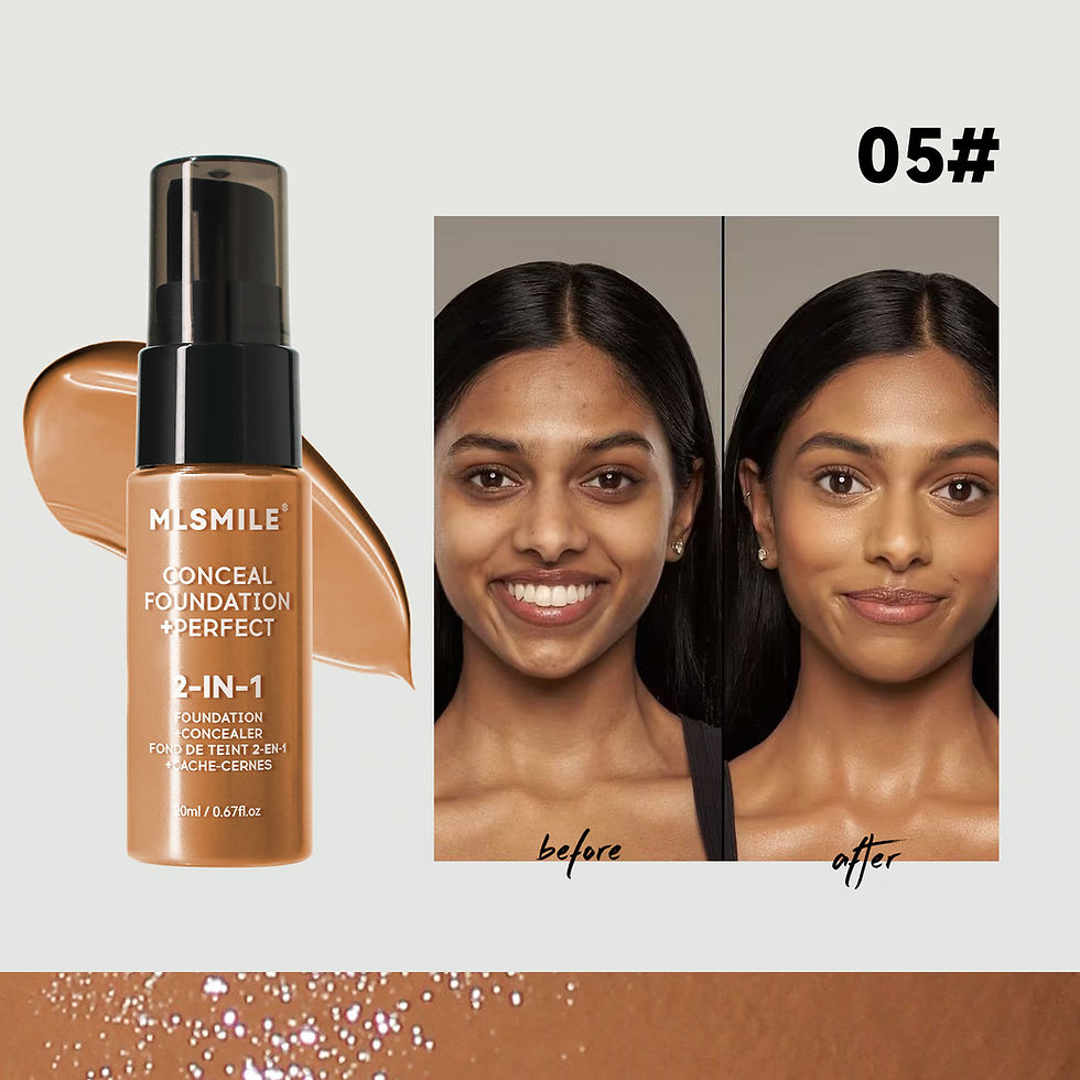 Thumbnail: MLSMILE 6 Color Powder Foundation with Waterproof Sweat Resistant Long Wear Use