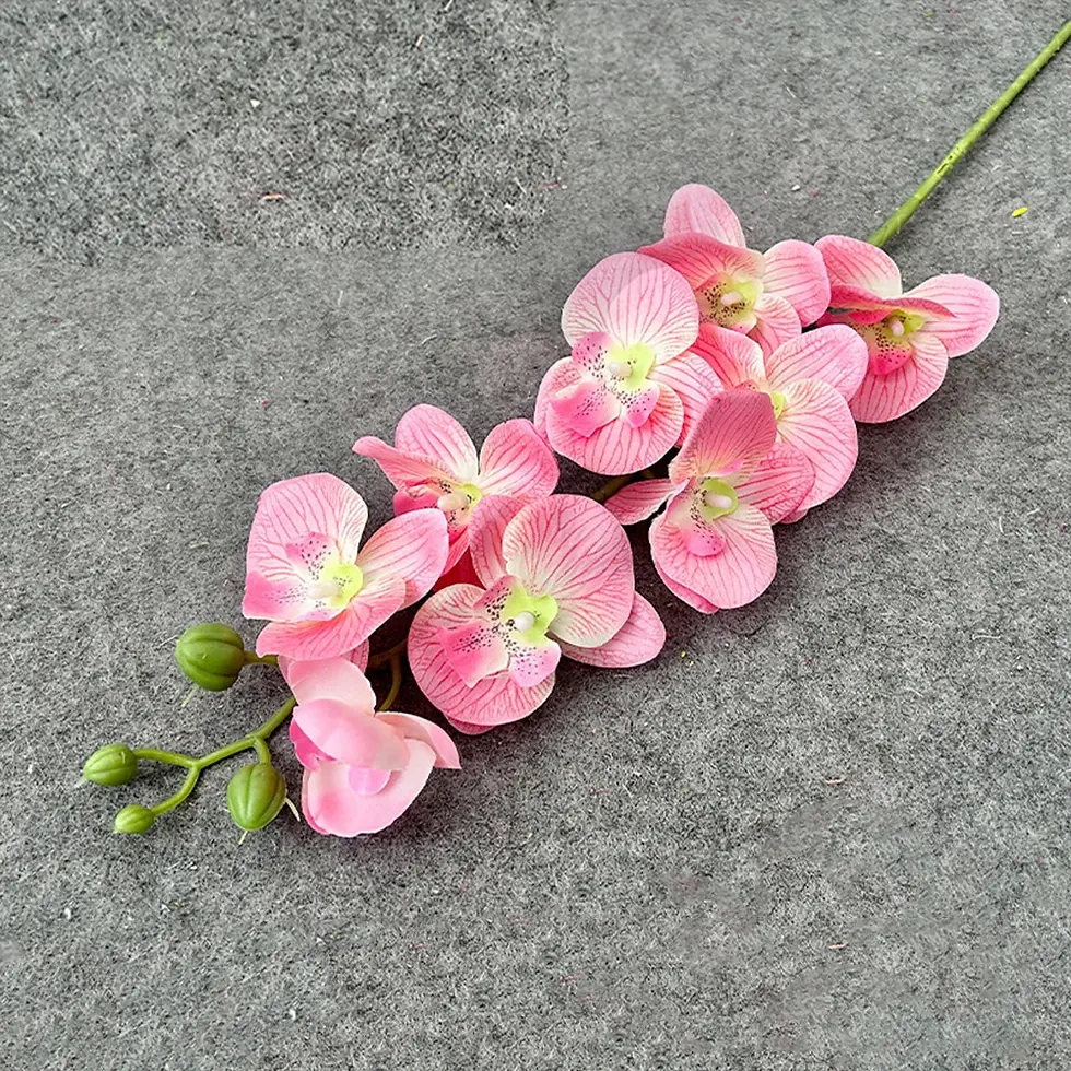 Thumbnail: Artificial Phalaenopsis Orchid Branch – Real Touch Faux Flower for Decor
