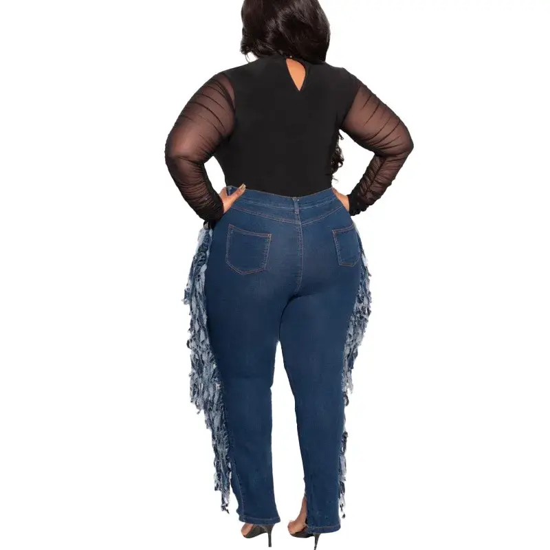 Thumbnail: Women’s High Waist Denim Flared Casual Fashion Pants