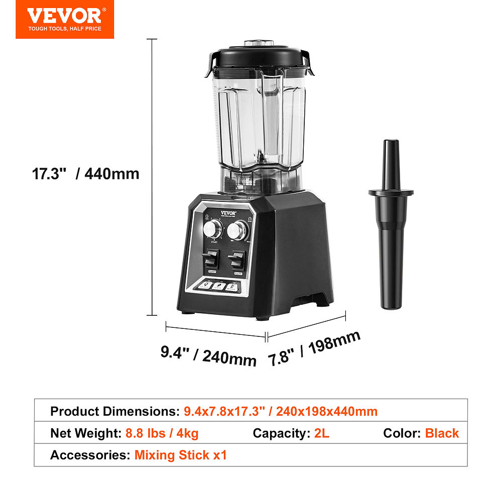 Thumbnail: 2L Professional Smoothie Blender & Countertop Food Processor Mixer
