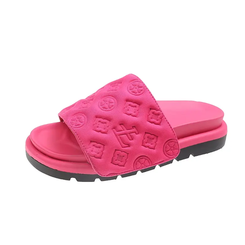 Magic Tape Platform Slippers – Women’s Summer Flat Sandals