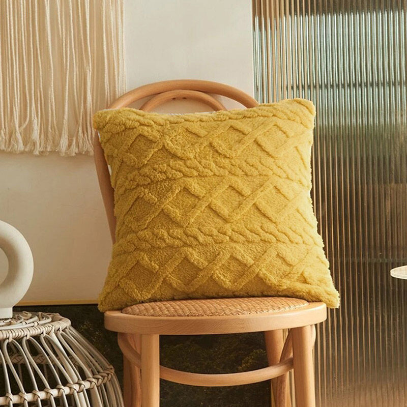 Thumbnail: Geometric Pattern Jacquard Cushion Cover