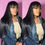 Thumbnail: Straight Human Hair Wig with Bangs, 30–32 Inch Peruvian Hair, No Lace