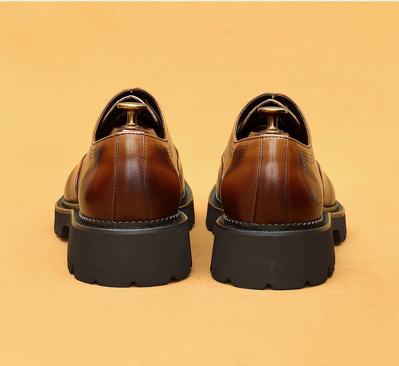 Thumbnail: Genuine Leather Handmade Mens Dress Shoes Elegant British Style Classic Quality