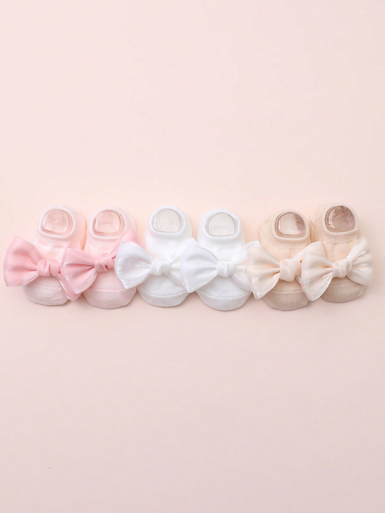 Baby Girl Bowknot Ankle Socks – Soft Cotton Boat Socks for Newborns (0–12M)
