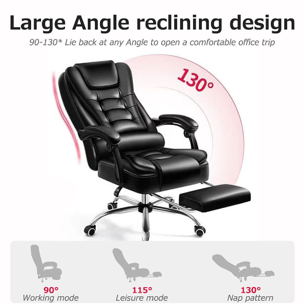 Thumbnail: Big and Tall Office Gaming Chair – Ergonomic Swivel Design, Liftable