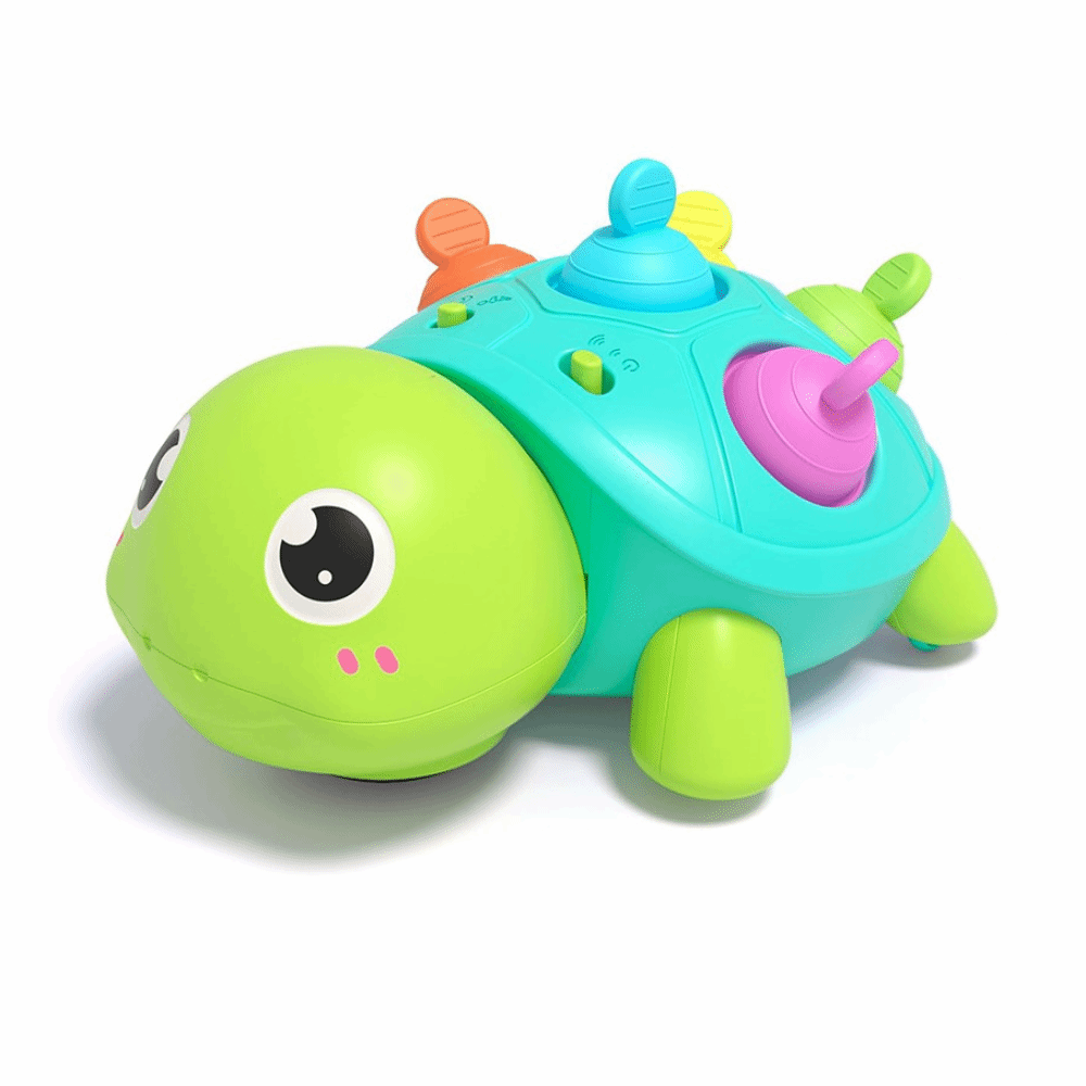 Musical Crawling Turtle Baby Toy – Montessori Light-Up Sensory Play for Infants
