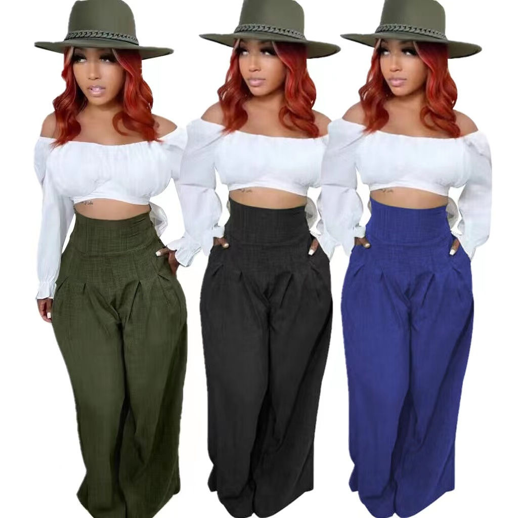 High Waist Loose Fit Slim Sexy Street Style Pants Women Fashion Trousers