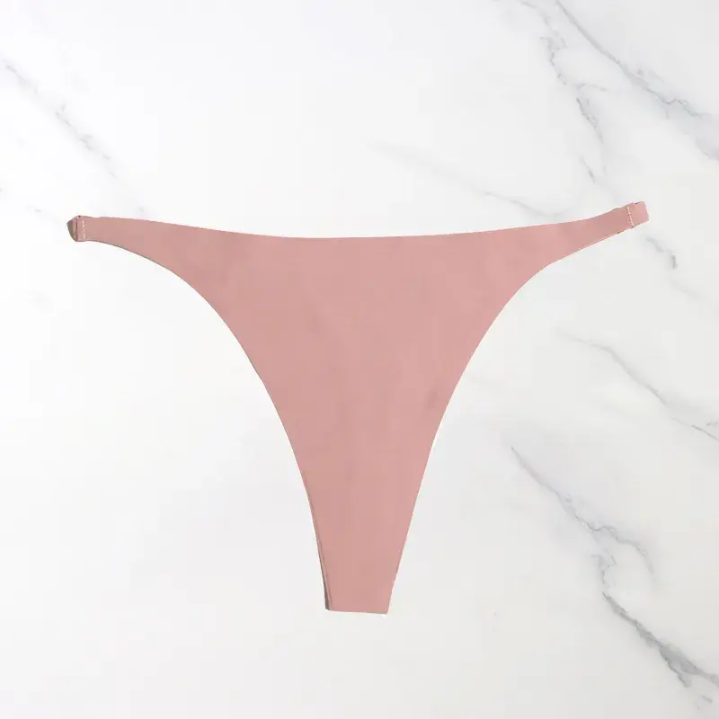 Thumbnail: Soft Thin Band Satin Thong Underwear for Women Bikini String Panties