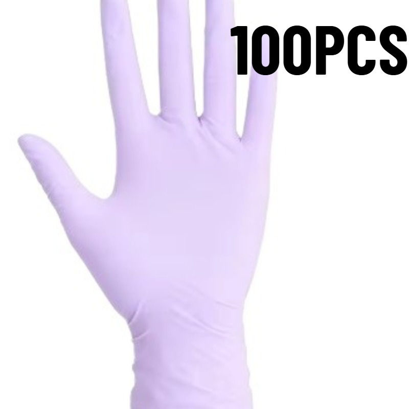 Thumbnail: Disposable Purple Nitrile Gloves – 50/100PCS Pack for Household Cleaning
