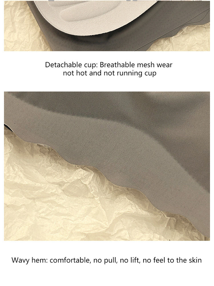 Thumbnail: Ice Silk Yoga Bra for Women with Solid Color and Skin Friendly Comfort