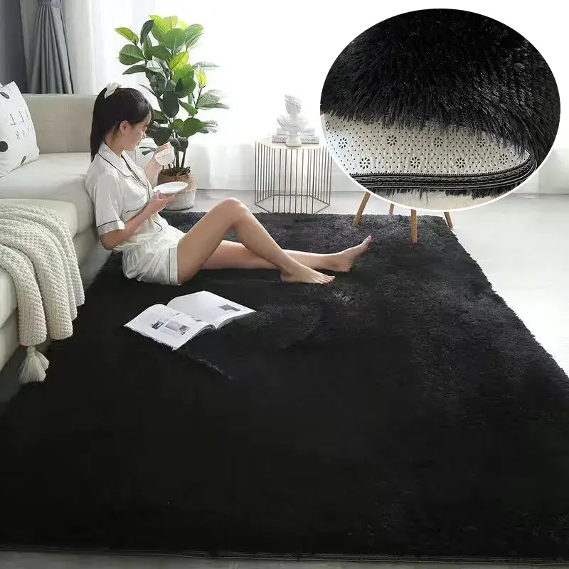 Thumbnail: Soft Shaggy Carpet – Fluffy Beige Rug for Living Room & Children’s Room