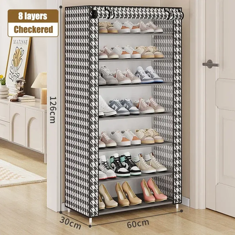 Thumbnail: Multilayer Dustproof Shoe Cabinet with Wall Corner Design