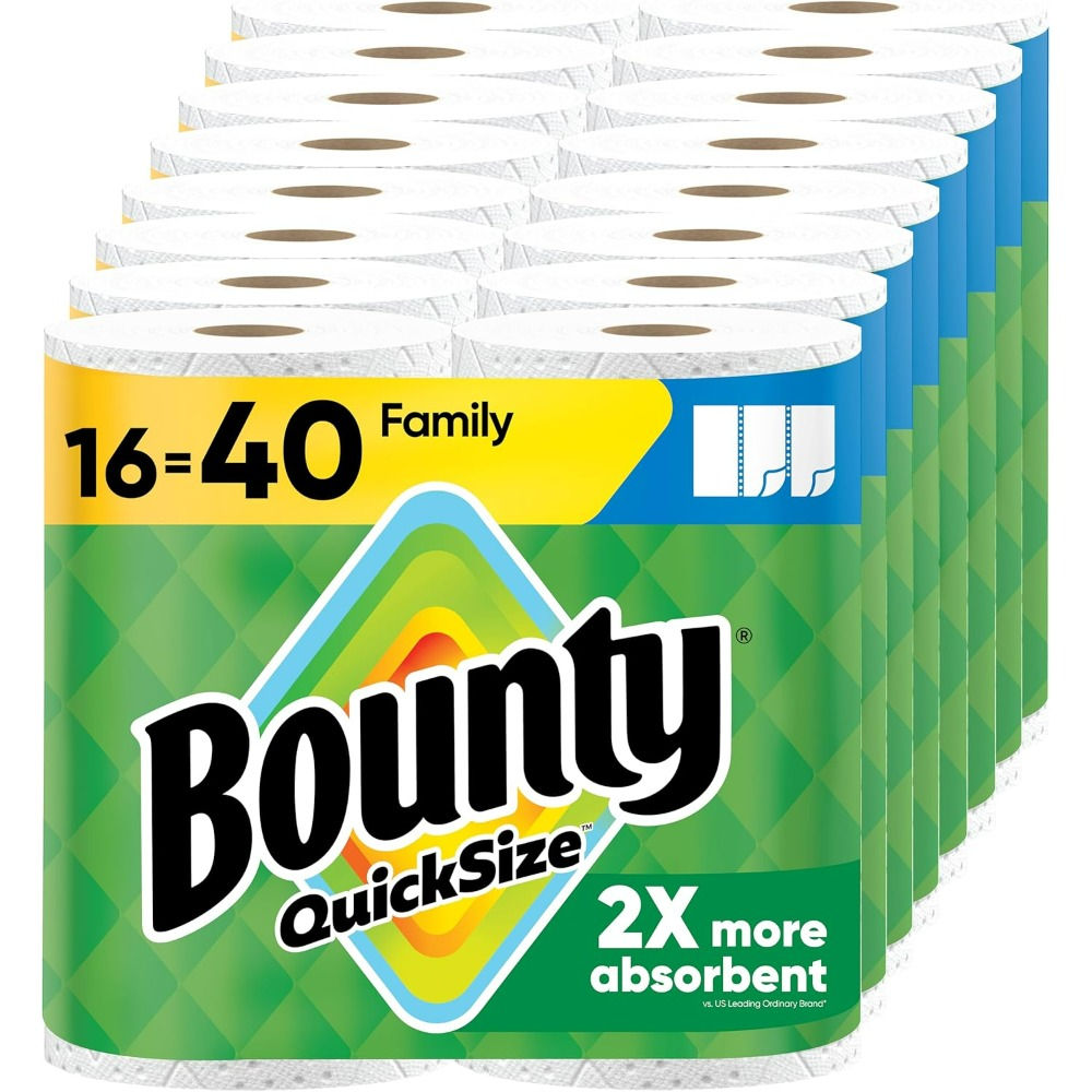 Bounty Paper Towels Quick Size, 16 Family Rolls