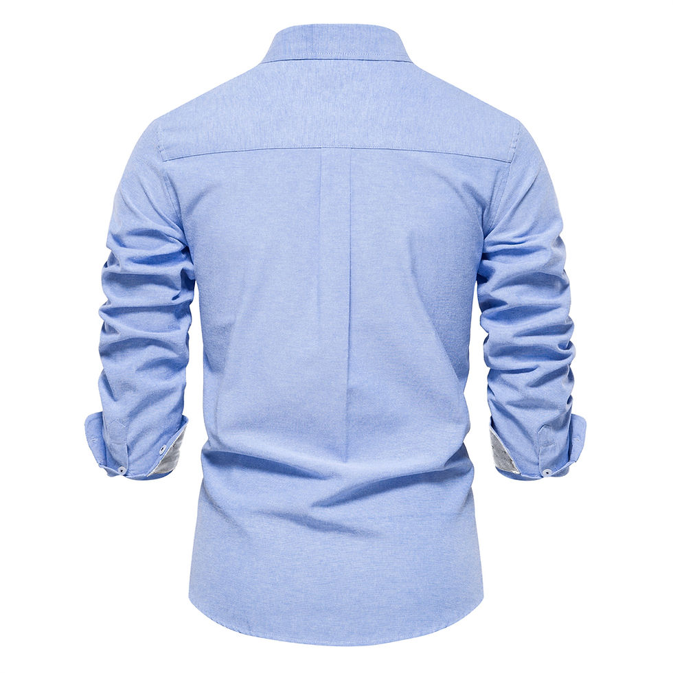 Thumbnail: Men's Oxford Cotton Shirt – Casual Long Sleeve Button Down