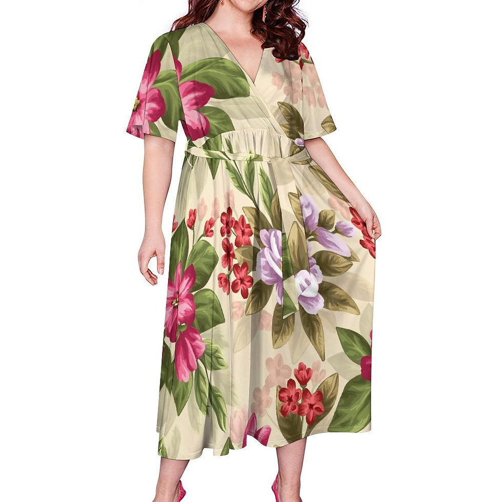 Thumbnail: Girls Polynesian Tribe Princess Dress Casual Party Style