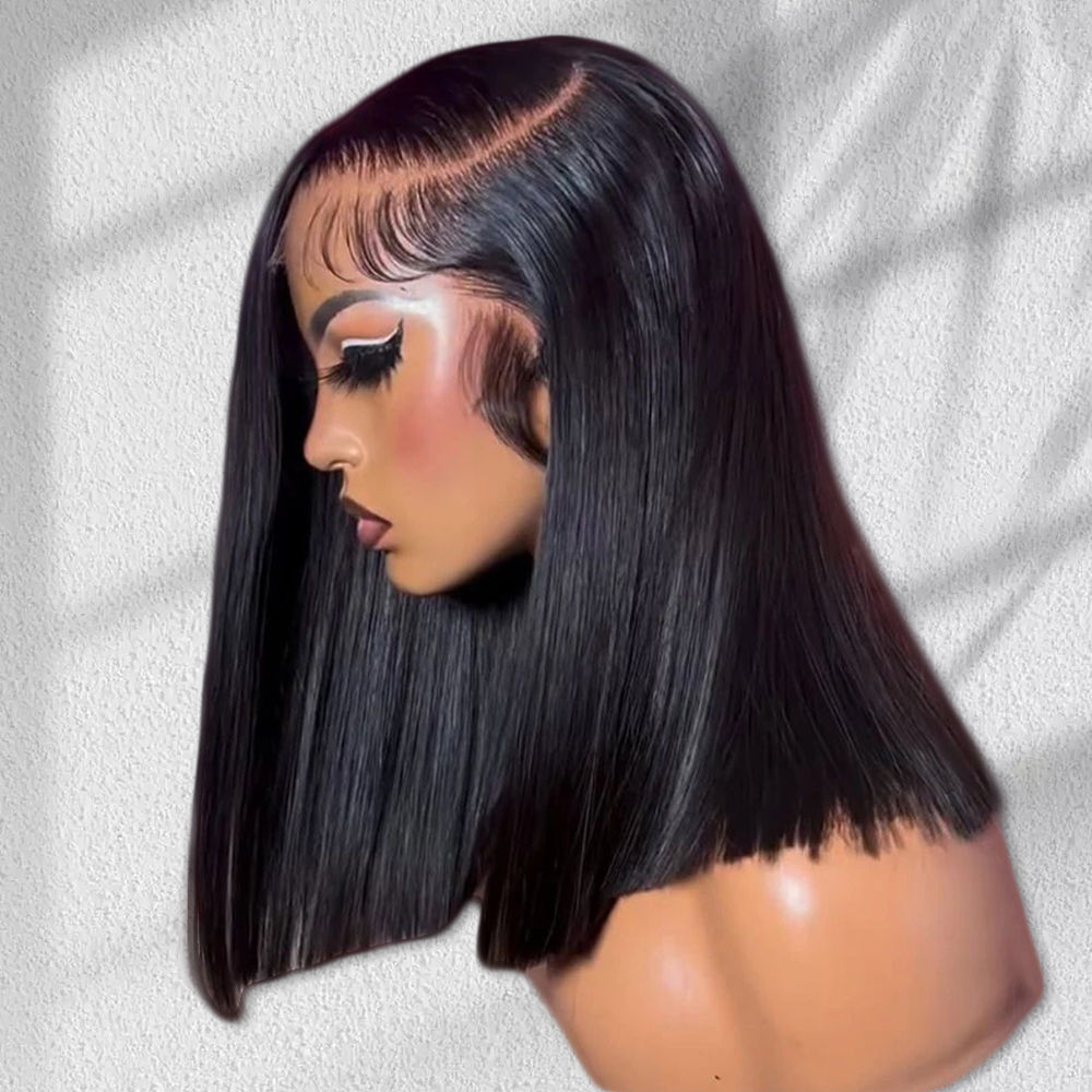 250% Density Straight Bob Wig – 13x6 HD Transparent Lace Front, Glueless