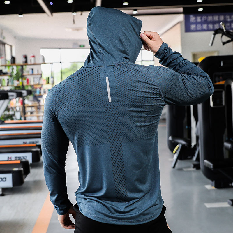 Thumbnail: Men’s Fitness Tracksuit – Hooded Running Set with Joggers for All-Season Workout