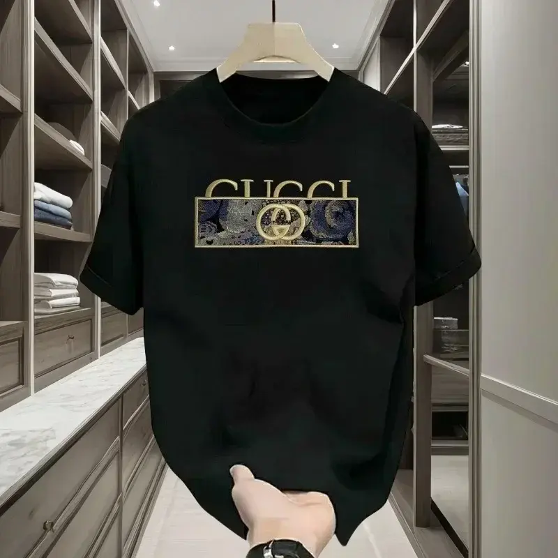 Men’s Anime Print T-Shirt – Light Luxury Cotton Round Neck Half Sleeve