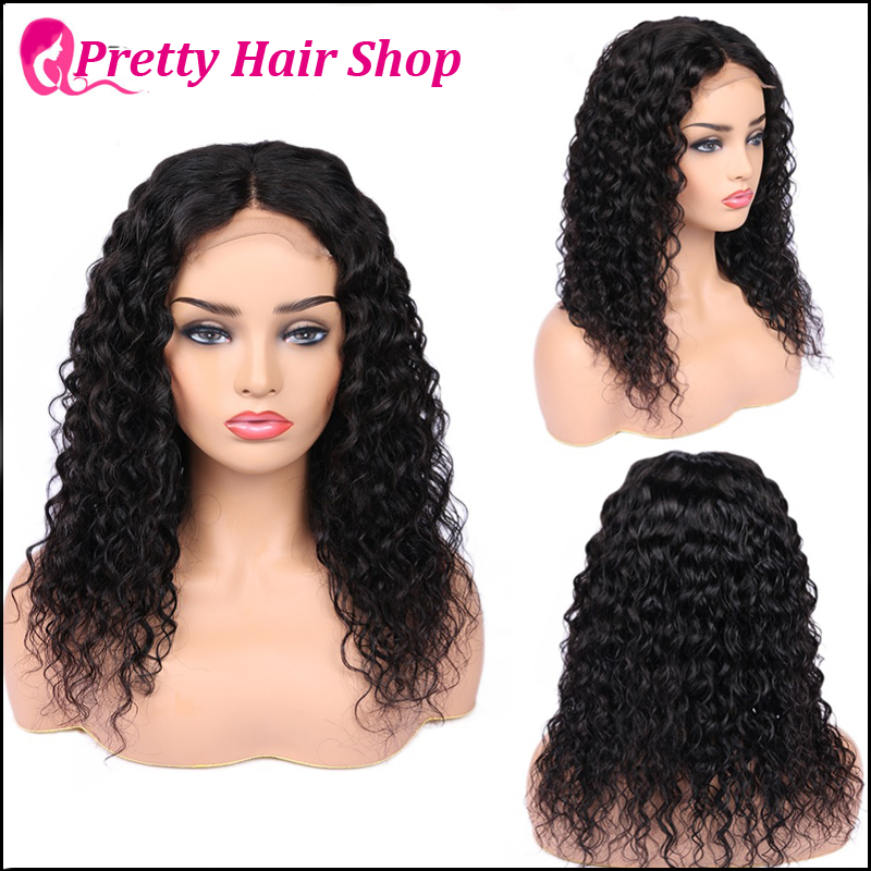 Thumbnail: Brazilian Water Wave Lace Closure Wig Human Hair – Long Curly Style