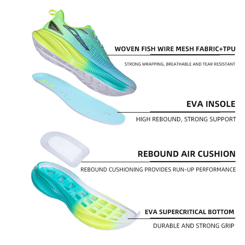 Thumbnail: Mens Womens Cushioned Running Shoes Non Slip Athletic Jogging Sneakers